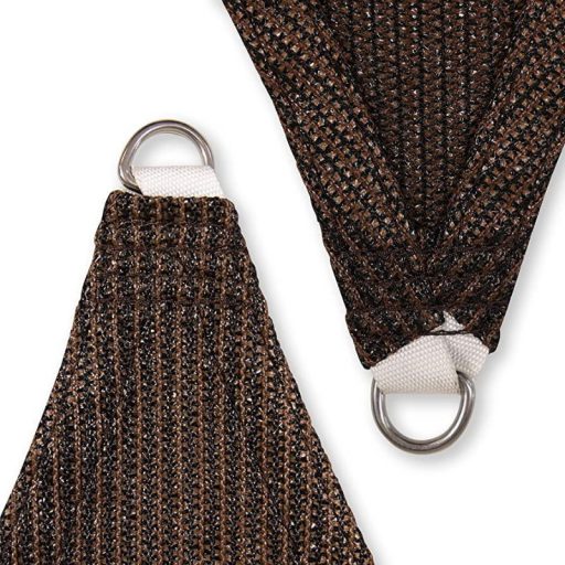 Napvitorla - árnyékoló teraszra, háromszög alakú 5x5x7 m Kávé színben - HDPE anyagból