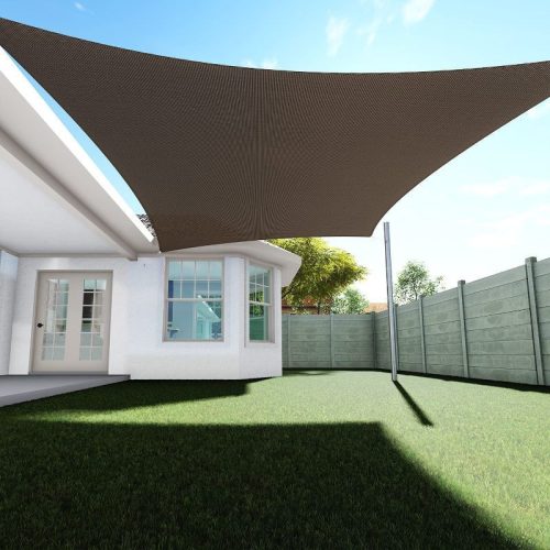 Napvitorla - árnyékoló teraszra, négyszög alakú 2x4 m Kávé színben - HDPE anyagból