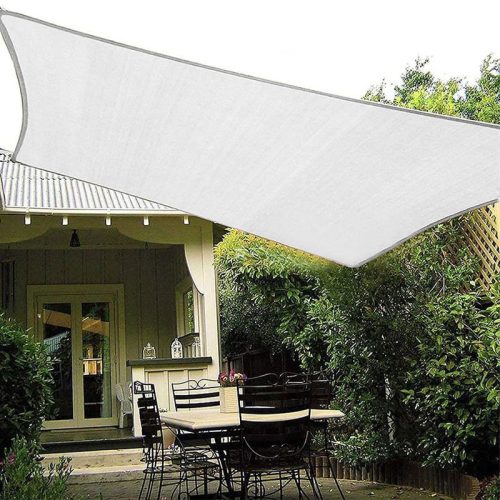 Napvitorla - árnyékoló teraszra, négyszög alakú 4x5 m Fehér színben - HDPE anyagból