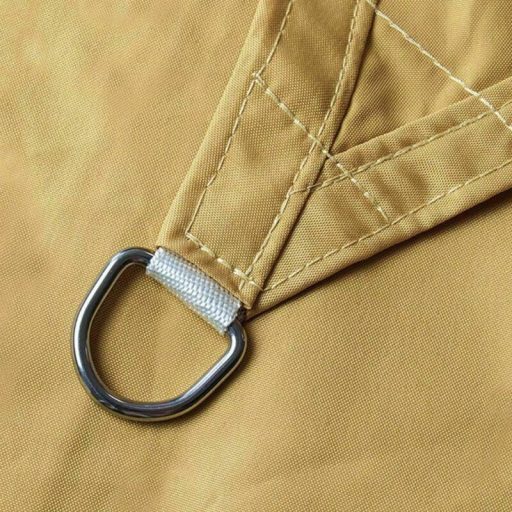 Napvitorla - árnyékoló teraszra, négyszög alakú 5x5 m Homok színben - Poliészter anyagból